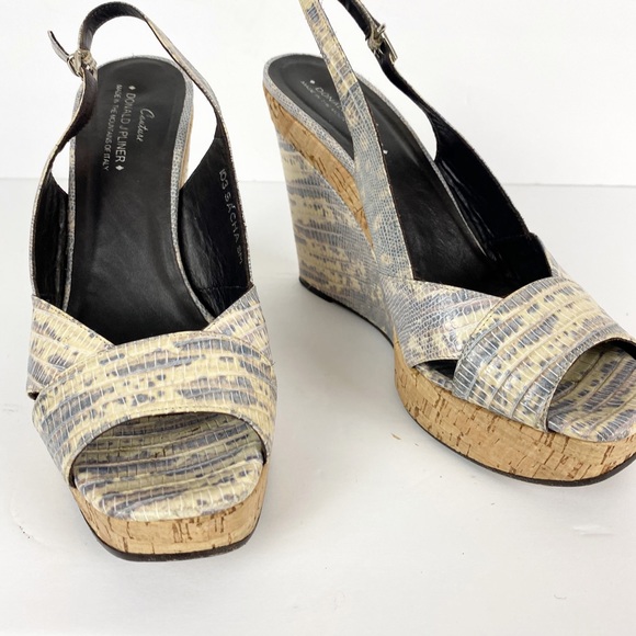 Donald J. Pliner Sacha Wedge Cork Slingback Sandal - Picture 3 of 14